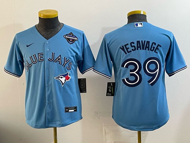 Youth Toronto Blue Jays #39 Yesavage Light Blue Game 2026 Nike MLB Jersey style 02